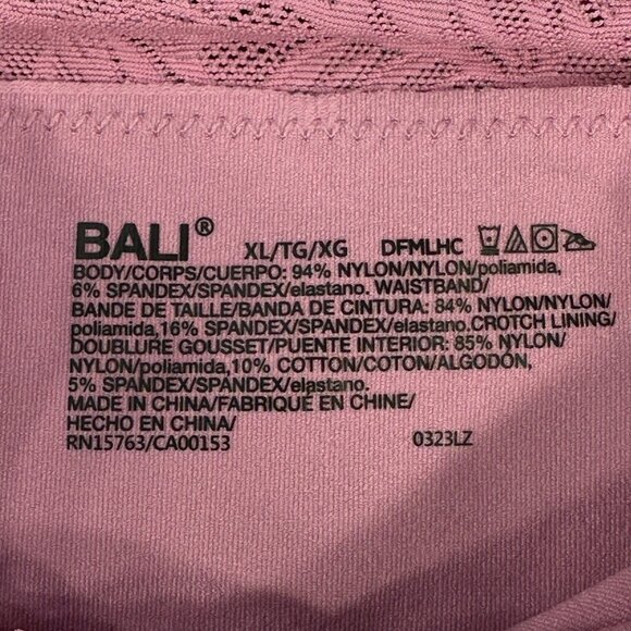 Bali Women's Size XL 8 Hi Cut Lace Waistband Comfort Revolution Pink New - Picture 6 of 9
